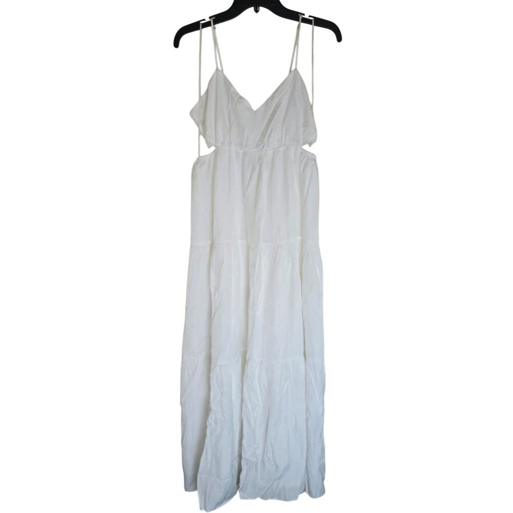 White Spring Maxi Dress Spaghetti Strap Medium By And Now This - Picture 3 of 6